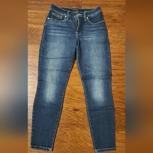 Lucky Brand Brown Leather Patch Jeans